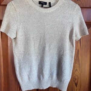 Theory Light Beige Knit Top
